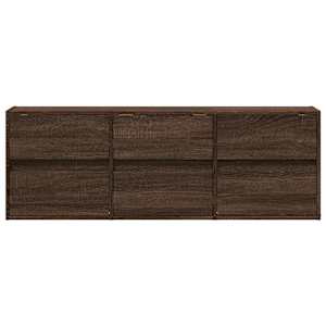 Nástěnná TV skříňka s LED osvětlením hnědý dub 130 x 31 x 45 cm - obrázek 6
