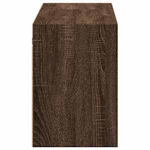 Nástěnná TV skříňka s LED osvětlením hnědý dub 130 x 31 x 45 cm - obrázek 7