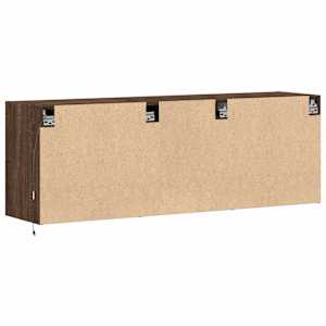 Nástěnná TV skříňka s LED osvětlením hnědý dub 130 x 31 x 45 cm - obrázek 8