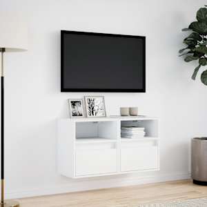 Nástěnné TV skříňky s LED osvětlením 2 ks bílé 41 x 31 x 45 cm - obrázek 4