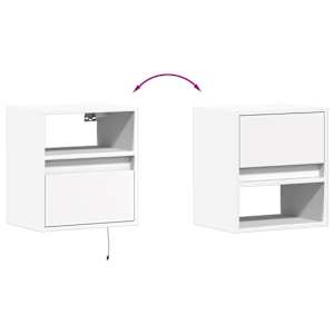 Nástěnné TV skříňky s LED osvětlením 2 ks bílé 41 x 31 x 45 cm - obrázek 10