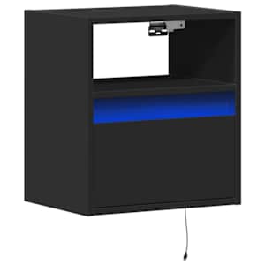 Nástěnná TV skříňka s LED osvětlením černá 41 x 31 x 45 cm - obrázek 3