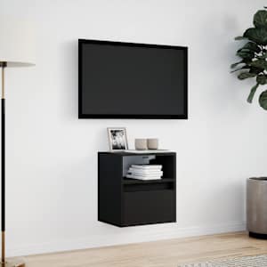 Nástěnná TV skříňka s LED osvětlením černá 41 x 31 x 45 cm - obrázek 4