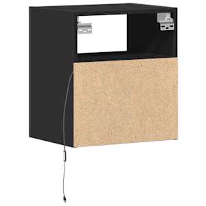 Nástěnná TV skříňka s LED osvětlením černá 41 x 31 x 45 cm - obrázek 8