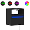 vidaXL teleri seinakapid LED-tuledega 2 tk, must, 41 x 31 x 45 cm