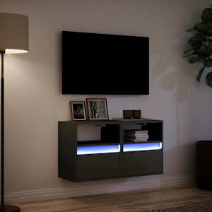 Nástěnné TV skříňky s LED osvětlením 2 ks černé 41 x 31 x 45 cm - obrázek 5