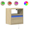 vidaXL teleri seinakapid LED-tuledega 2 tk, Sonoma tamm, 41x31x45 cm