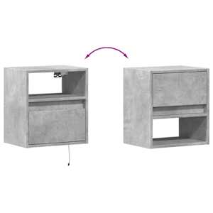 Nástěnná TV skříňka s LED osvětlením betonově šedá 41x31x45 cm - obrázek 10