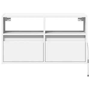 Nástěnná TV skříňka s LED osvětlením bílá 80 x 31 x 45 cm - obrázek 6