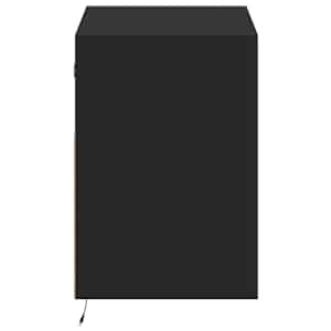 Nástěnná TV skříňka s LED osvětlením černá 80 x 31 x 45 cm - obrázek 7