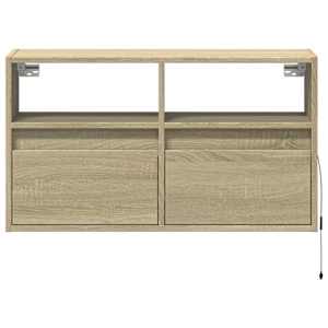 Nástěnná TV skříňka s LED osvětlením dub sonoma 80 x 31 x 45 cm - obrázek 6