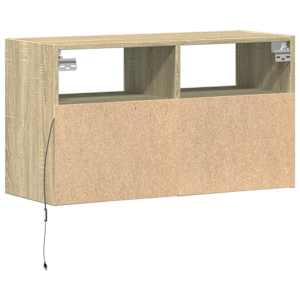 Nástěnná TV skříňka s LED osvětlením dub sonoma 80 x 31 x 45 cm - obrázek 8