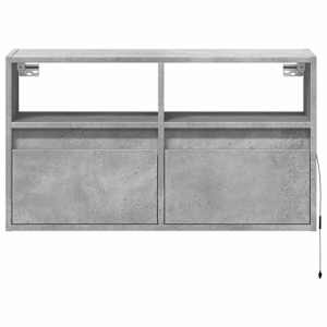 Nástěnná TV skříňka s LED osvětlením betonově šedá 80x31x45 cm - obrázek 6