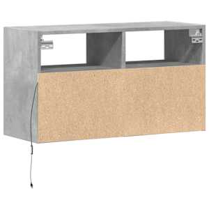 Nástěnná TV skříňka s LED osvětlením betonově šedá 80x31x45 cm - obrázek 8