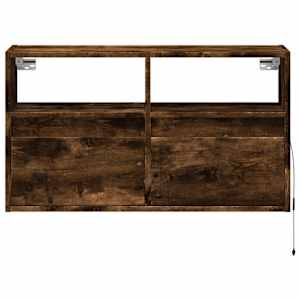 Nástěnná TV skříňka s LED osvětlením kouřový dub 80x31x45 cm - obrázek 6