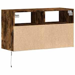 Nástěnná TV skříňka s LED osvětlením kouřový dub 80x31x45 cm - obrázek 8