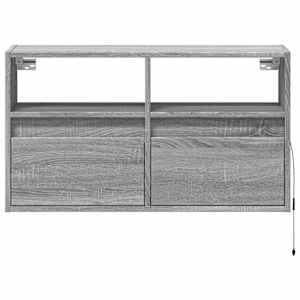 Nástěnná TV skříňka s LED osvětlením šedá sonoma 80x31x45 cm - obrázek 6