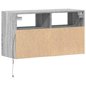 Nástěnná TV skříňka s LED osvětlením šedá sonoma 80x31x45 cm - obrázek 8
