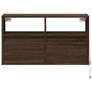 Nástěnná TV skříňka s LED osvětlením hnědý dub 80 x 31 x 45 cm - obrázek 6