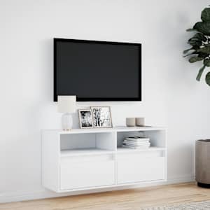 Nástěnná TV skříňka s LED osvětlením bílá 100 x 31 x 45 cm - obrázek 4