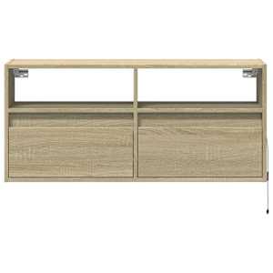 Nástěnná TV skříňka s LED osvětlením dub sonoma 100x31x45 cm - obrázek 6