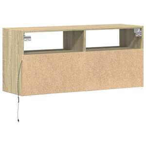 Nástěnná TV skříňka s LED osvětlením dub sonoma 100x31x45 cm - obrázek 8