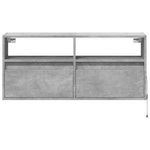 Nástěnná TV skříňka s LED osvětlením betonově šedá 100x31x45 cm - obrázek 6