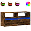 vidaXL teleri seinakapp LED-tuledega, suitsutamm, 100x31x45 cm