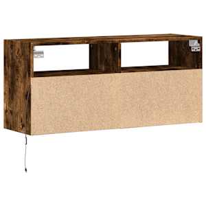 Nástěnná TV skříňka s LED osvětlením kouřový dub 100x31x45 cm - obrázek 8