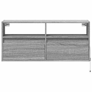Nástěnná TV skříňka s LED osvětlením šedá sonoma 100x31x45 cm - obrázek 6
