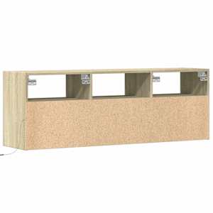 Nástěnná TV skříňka s LED osvětlením dub sonoma 130x31x45 cm - obrázek 8