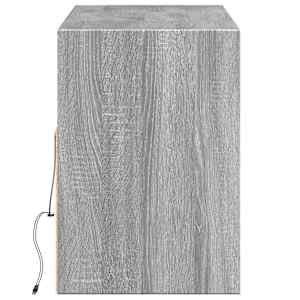Nástěnná TV skříňka s LED osvětlením šedá sonoma 130x31x45 cm - obrázek 7