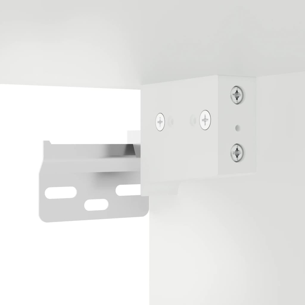 Nástěnná TV skříňka s LED osvětlením bílá 80 x 31 x 35 cm - obrázek 14