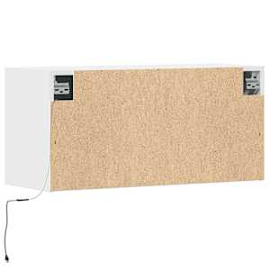 Nástěnná TV skříňka s LED osvětlením bílá 80 x 31 x 35 cm - obrázek 8