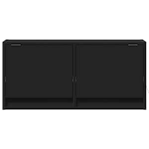 Nástěnná TV skříňka s LED osvětlením černá 80 x 31 x 35 cm - obrázek 6