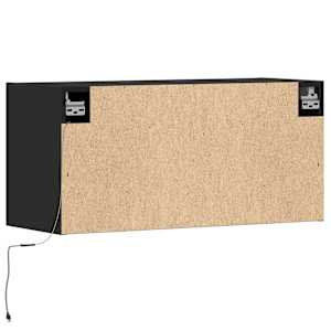 Nástěnná TV skříňka s LED osvětlením černá 80 x 31 x 35 cm - obrázek 8