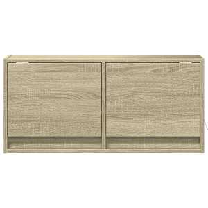 Nástěnná TV skříňka s LED osvětlením dub sonoma 80 x 31 x 35 cm - obrázek 6