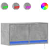 vidaXL teleri seinakapp LED-tuledega, betoonhall, 80x31x38 cm