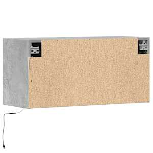 Nástěnná TV skříňka s LED osvětlením betonově šedá 80x31x35 cm - obrázek 8