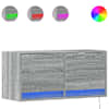 vidaXL teleri seinakapp LED-tuledega, hall Sonoma tamm, 80x31x38 cm