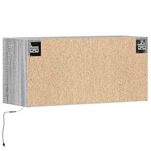 Nástěnná TV skříňka s LED osvětlením šedá sonoma 80x31x35 cm - obrázek 8