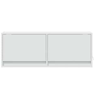 Nástěnná TV skříňka s LED osvětlením bílá 100 x 31 x 35 cm - obrázek 6