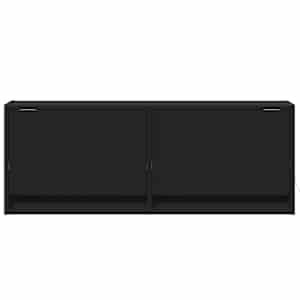Nástěnná TV skříňka s LED osvětlením černá 100 x 31 x 35 cm - obrázek 6