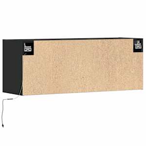 Nástěnná TV skříňka s LED osvětlením černá 100 x 31 x 35 cm - obrázek 8