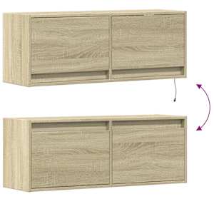 Nástěnná TV skříňka s LED osvětlením dub sonoma 100x31x35 cm - obrázek 10