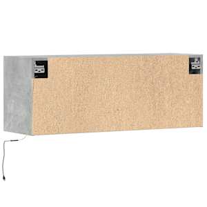 Nástěnná TV skříňka s LED osvětlením betonově šedá 100x31x35 cm - obrázek 8