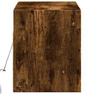 Nástěnná TV skříňka s LED osvětlením kouřový dub 100x31x35 cm - obrázek 7