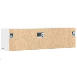 Nástěnná TV skříňka s LED osvětlením bílá 140 x 31 x 38 cm - obrázek 8