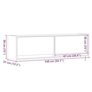 Nástěnná TV skříňka s LED osvětlením dub sonoma 140x31x38 cm - obrázek 16