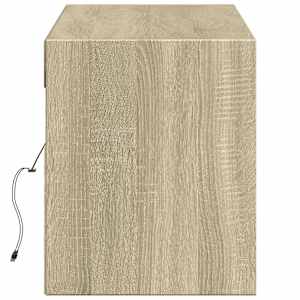 Nástěnná TV skříňka s LED osvětlením dub sonoma 140x31x38 cm - obrázek 7